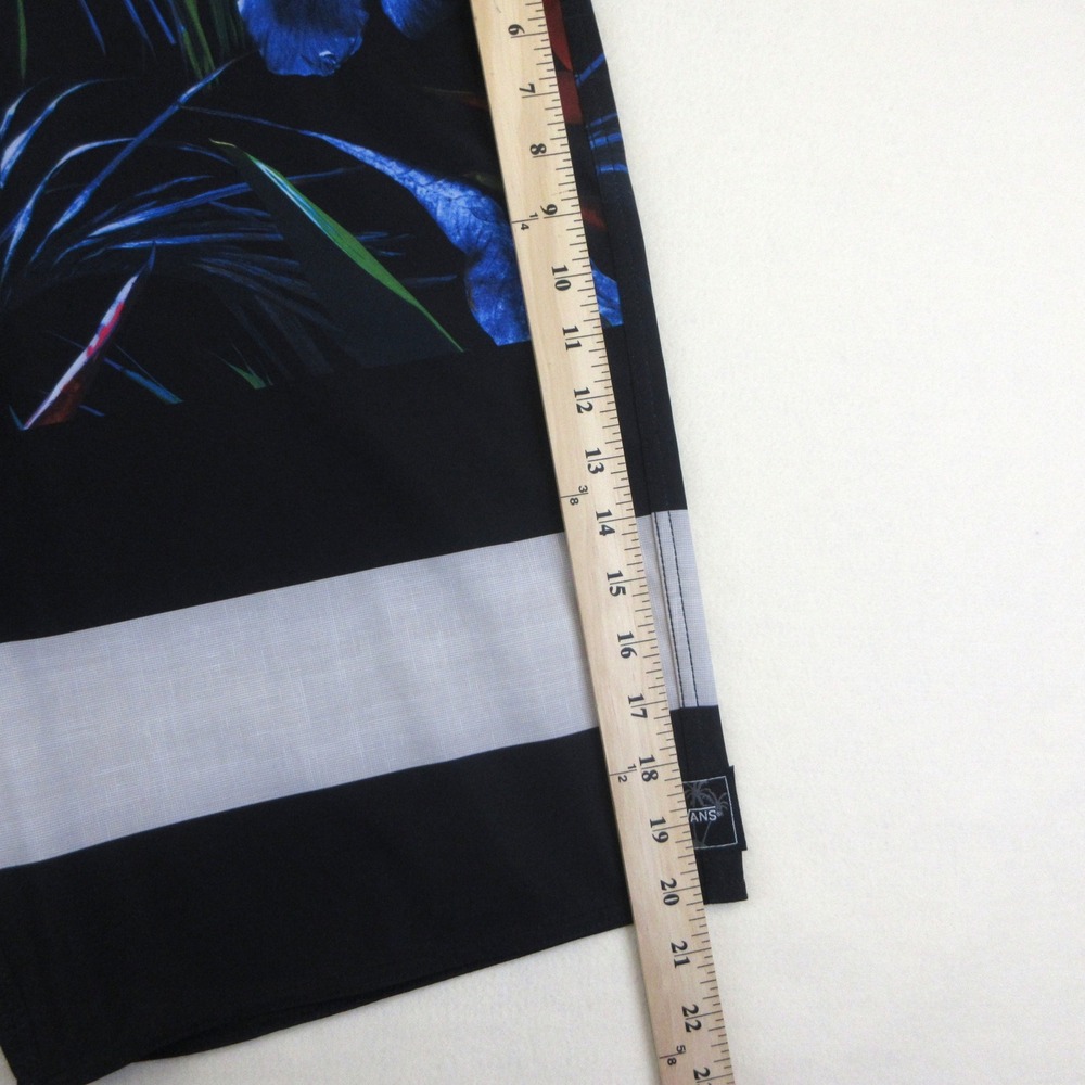 Vans‎ Board Shorts Mens 36 Black & Gray w/ Floral Tropical Swim Surf - Picture 10 of 12